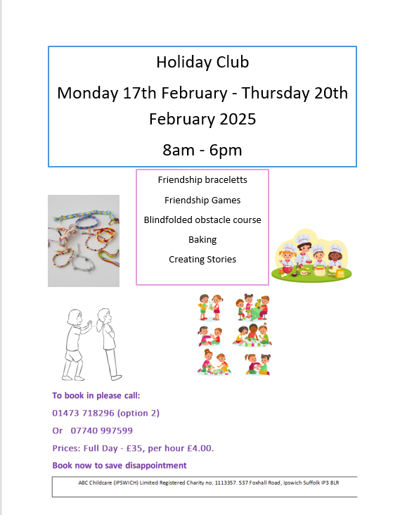 Broke Hall Primary School - abc childcare - February holiday club